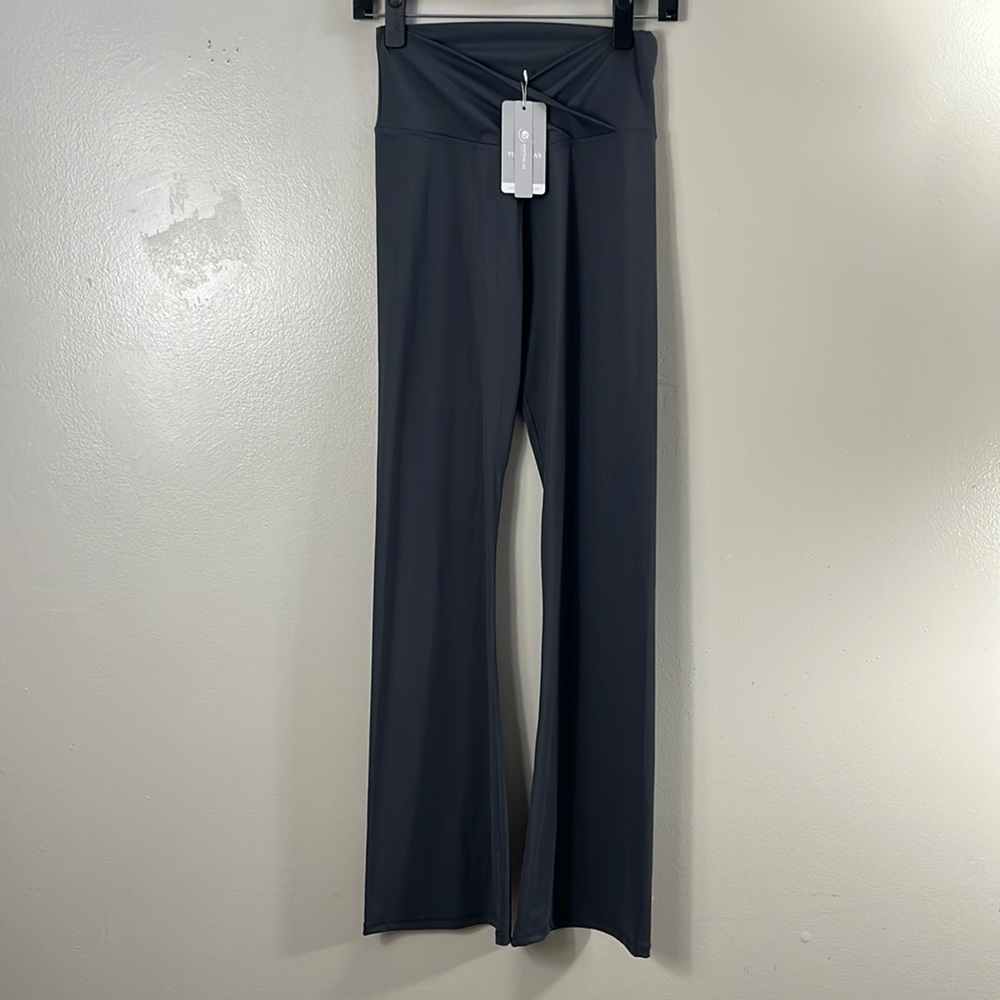 Topyogas Leggings Women's Size M Gray Long Flare Activewear
